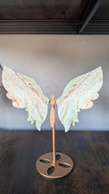 Caribische Calciet vlinder op goudkleurige standaard 25x26 cm
