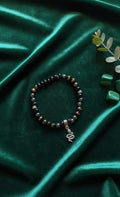 Handgemaakte 'Serpent’s Wisdom' Armband – Hematiet & Goudvloei-obsidiaan