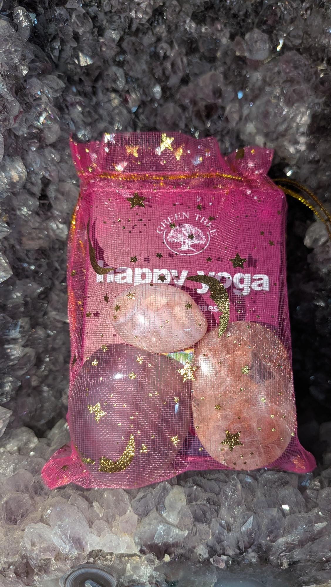 Happy Yoga Wierook & Kristallen Geschenkset