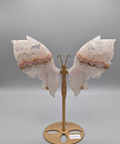 38. Roze Amethist & Agaat Vlinder op Standaard - 23 cm - 478g