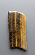 Grote gepolijste tijgeroog slab met een intense goudbruine zijdeglans van Edeltwist.