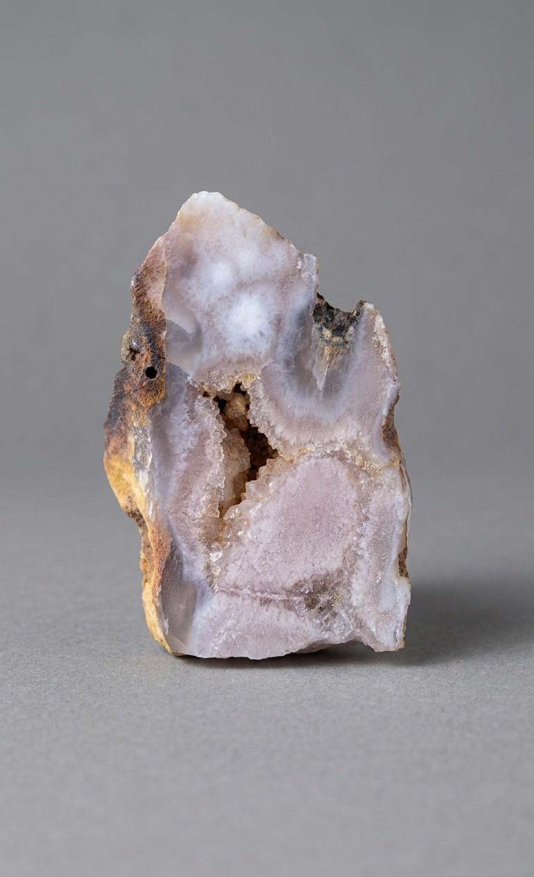 Compacte gepolijste roze amethist slab met zachte lila-roze tinten van Edeltwist.